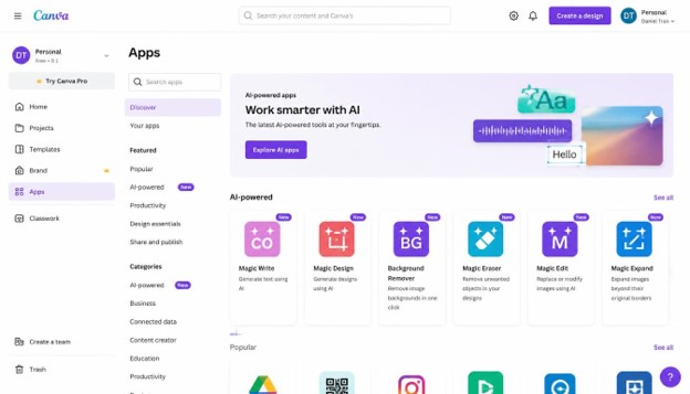 Canva AI Features
