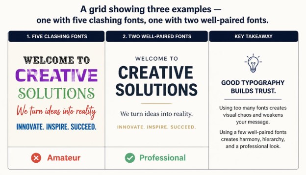 "Font pairing mistakes in Canva Posters design"