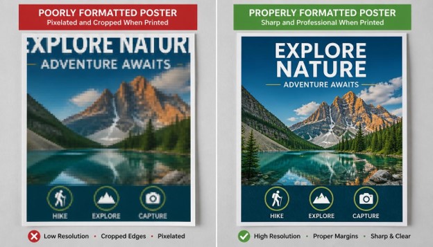 "Print specifications for high quality Canva Posters"